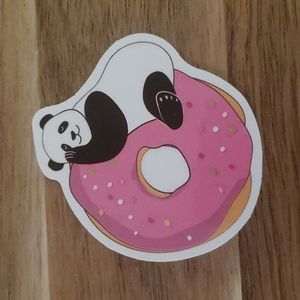 Panda Bear with Donut Sticker
